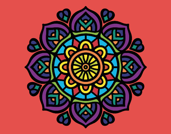 Dibujo Mandala para la concentración mental pintado por sandrasobi
