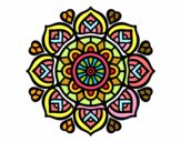 Dibujo Mandala para la concentración mental pintado por oprah