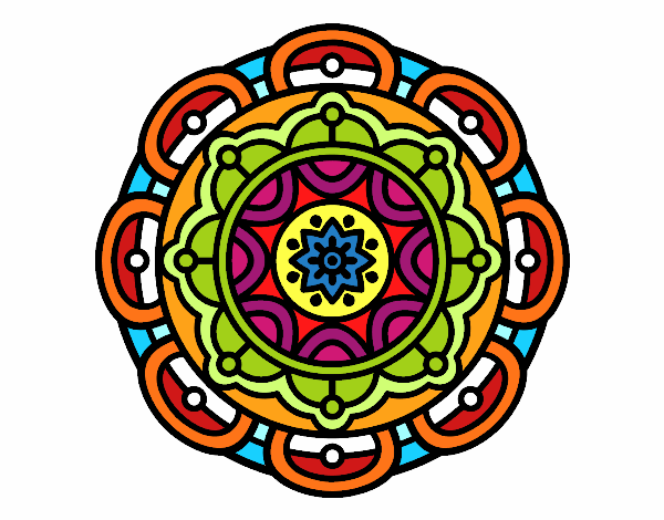 Dibujo Mandala para la relajación mental pintado por Mikelyjjns