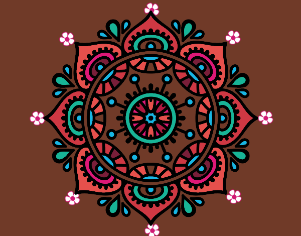 Dibujo Mandala para relajarse pintado por blanca