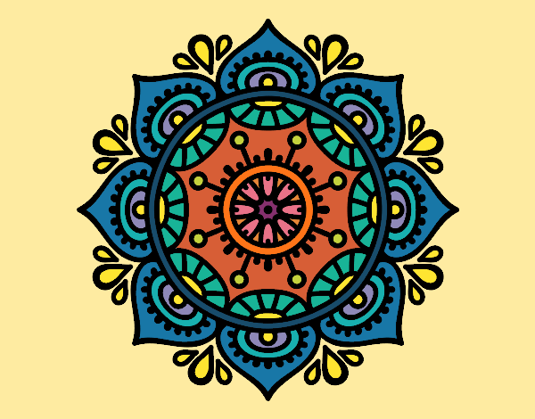 Dibujo Mandala para relajarse pintado por mdifranco