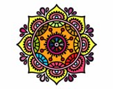 Dibujo Mandala para relajarse pintado por oprah