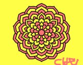 Dibujo Mandala pétalos de flor pintado por chvilella