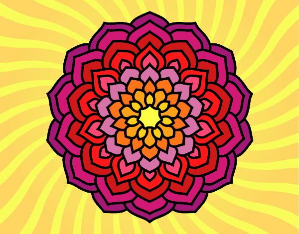 Dibujo Mandala pétalos de flor pintado por zuleartt