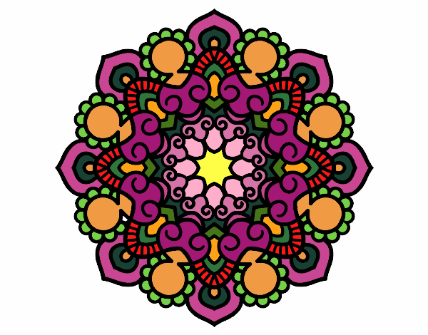 Dibujo Mandala reunión pintado por nancy1468