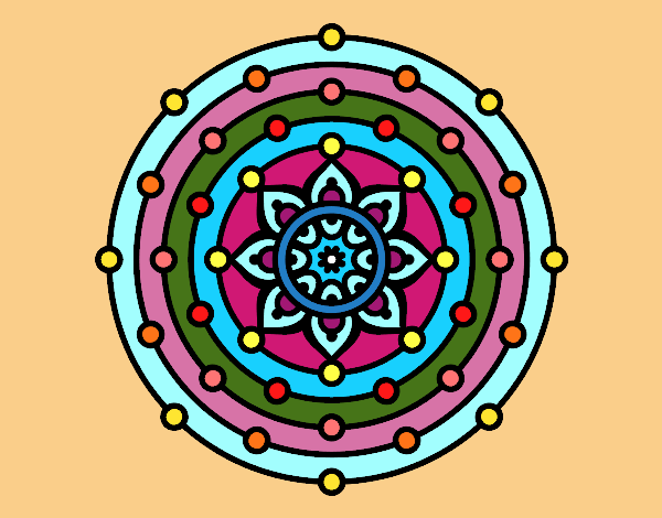 Dibujo Mandala sistema solar pintado por lupitamaqu