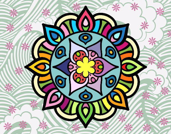 Dibujo Mandala vida vegetal pintado por maisabe