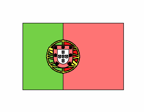 Dibujo Portugal pintado por nopa