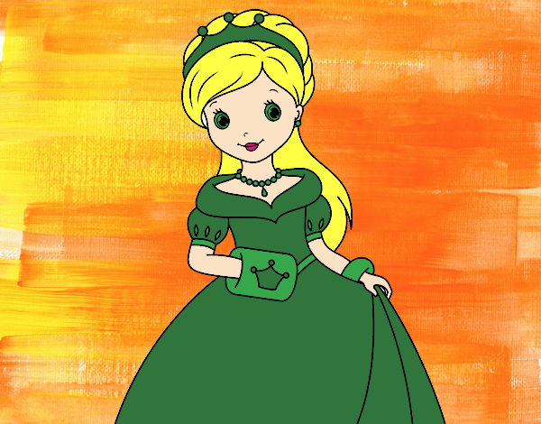 Dibujo Princesa de gala pintado por amalia