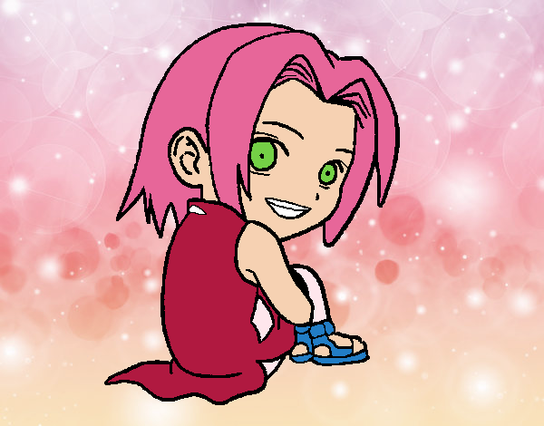 Dibujo De Sakura Haruno Pintado Por En Dibujos Net El D A A