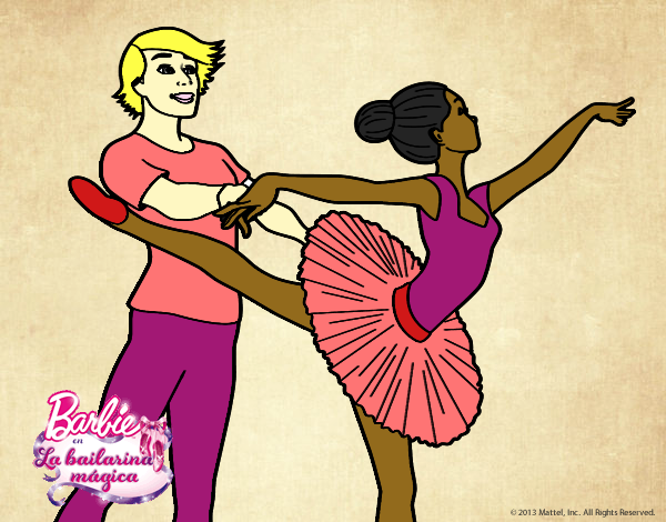 Dibujo Barbie bailando ballet pintado por maryfom