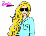 Dibujo Barbie con gafas de sol pintado por Vane124
