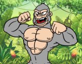 Dibujo Gorila fuerte pintado por DeathLex