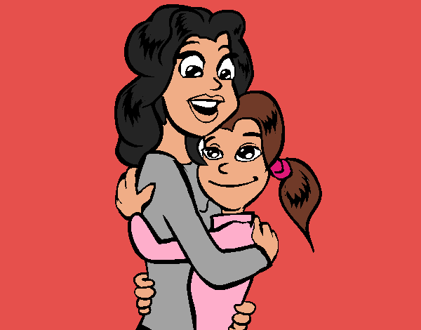 Dibujo Madre e hija abrazadas pintado por DaisyLinda