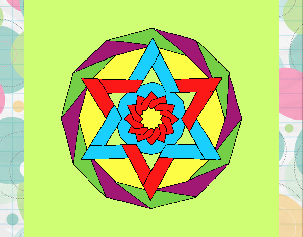 Dibujo Mandala 18 pintado por estrellado