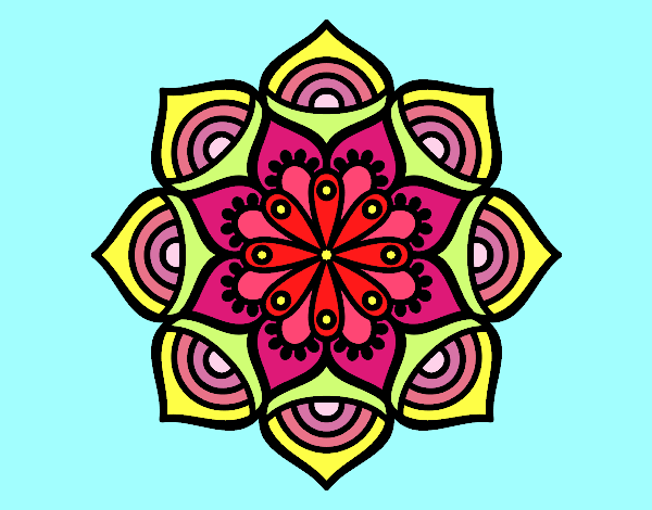 Dibujo Mandala crecimiento exponencial pintado por sandrasobi