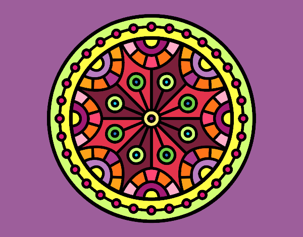 Dibujo Mandala equilibrio mental pintado por sandrasobi