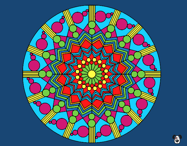 Dibujo Mandala flor con círculos pintado por carlosvill
