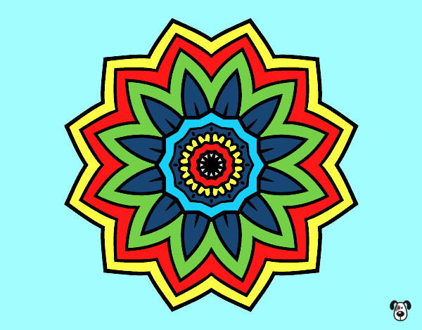 Dibujo Mandala flor de girasol pintado por carlosvill