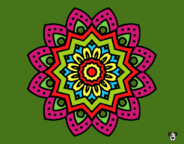 Dibujo Mandala flor natural pintado por carlosvill