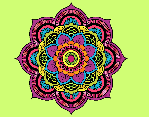 Dibujo Mandala flor oriental pintado por sandrasobi