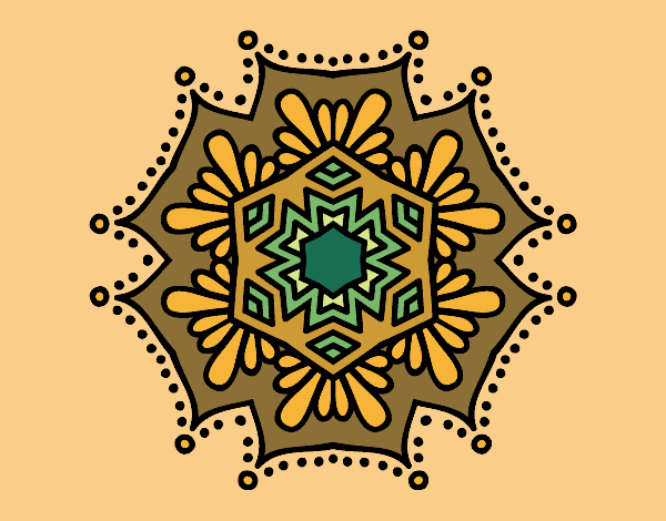 Dibujo Mandala flor simétrica pintado por yoanna3012