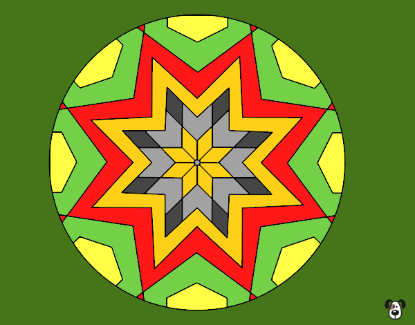 Dibujo Mandala mosaico estrella pintado por carlosvill