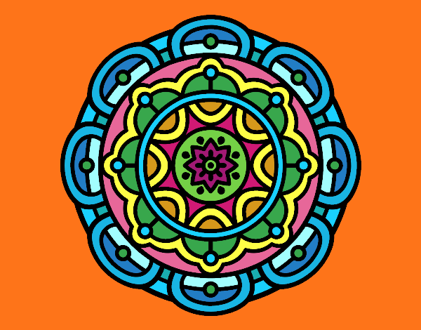 Dibujo Mandala para la relajación mental pintado por sandrasobi