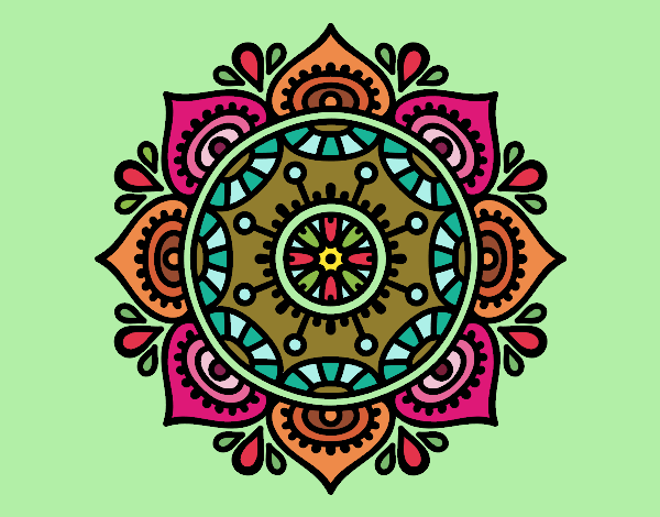 Dibujo Mandala para relajarse pintado por blanca