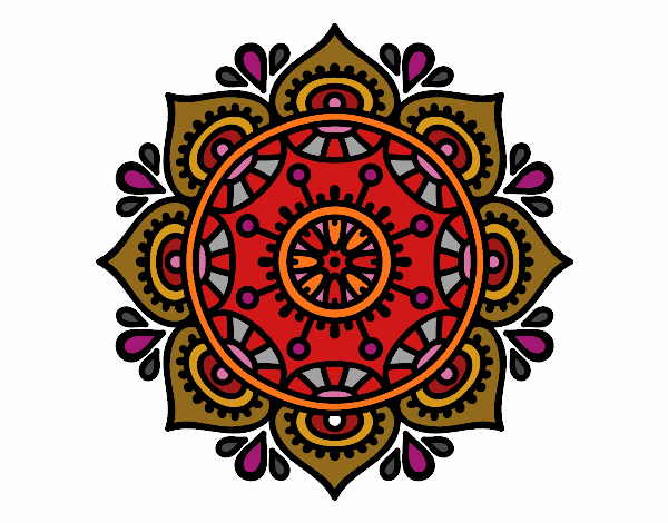 Dibujo Mandala para relajarse pintado por vivianata