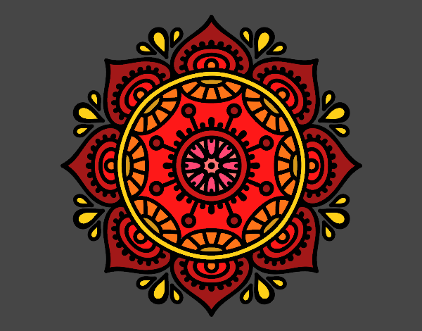 Dibujo Mandala para relajarse pintado por katysosa12