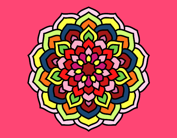 Dibujo Mandala pétalos de flor pintado por aragomez19