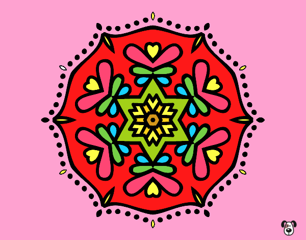 Dibujo Mandala simétrica pintado por carlosvill