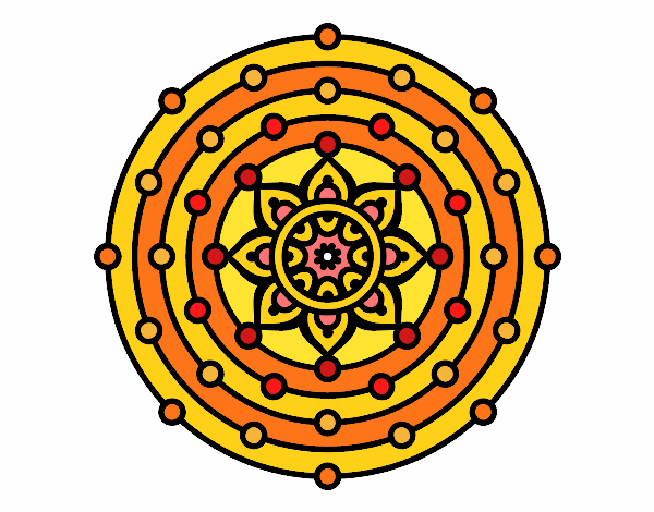 Dibujo Mandala sistema solar pintado por yoanna3012