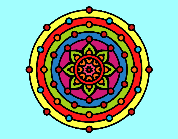 Dibujo Mandala sistema solar pintado por AZUL5