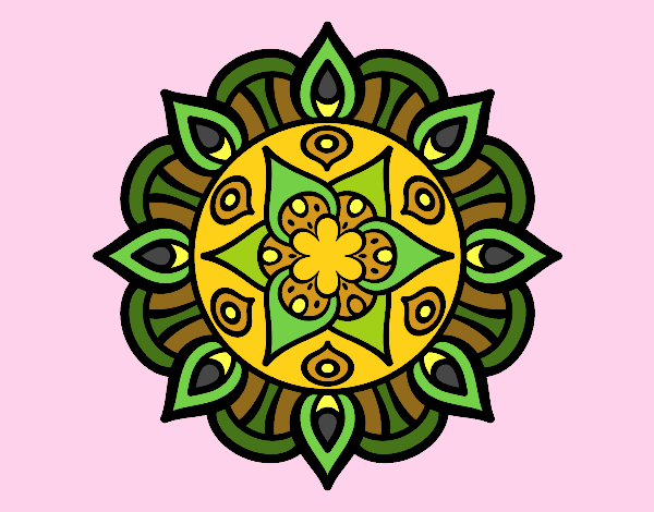 Dibujo Mandala vida vegetal pintado por yoanna3012