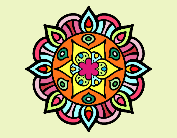 Dibujo Mandala vida vegetal pintado por sandrasobi