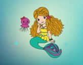 Dibujo Sirena y medusa pintado por Isabellit