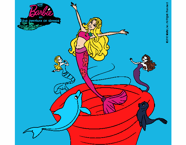 Barbie sirena contenta