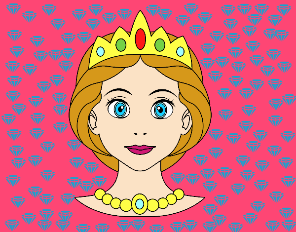 Dibujo Cara de princesa pintado por lolyyfeli