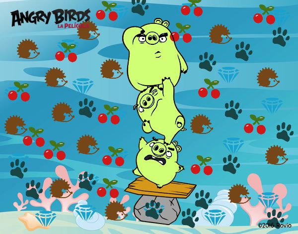 Dibujo Cerdos verdes de Angry Birds pintado por UliEmi