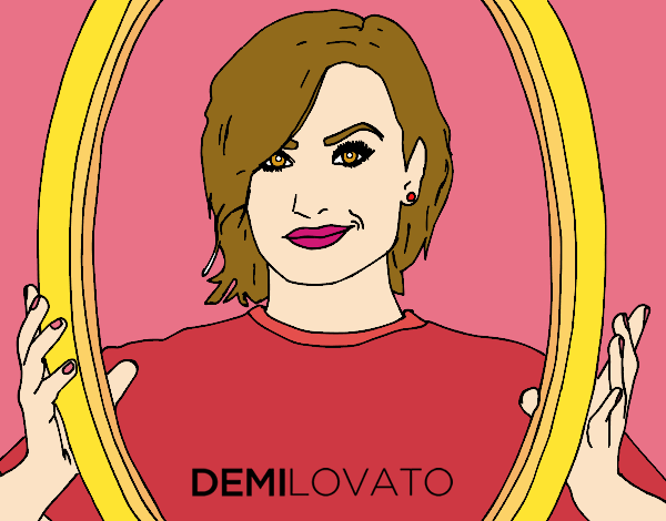 Dibujo Demi Lovato estrella del POP pintado por lolyyfeli