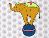 Dibujo Elefante equilibrista pintado por Isa1400