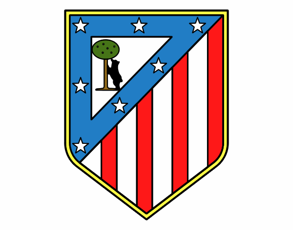 Dibujo Escudo del Club Atlético de Madrid pintado por axel2212