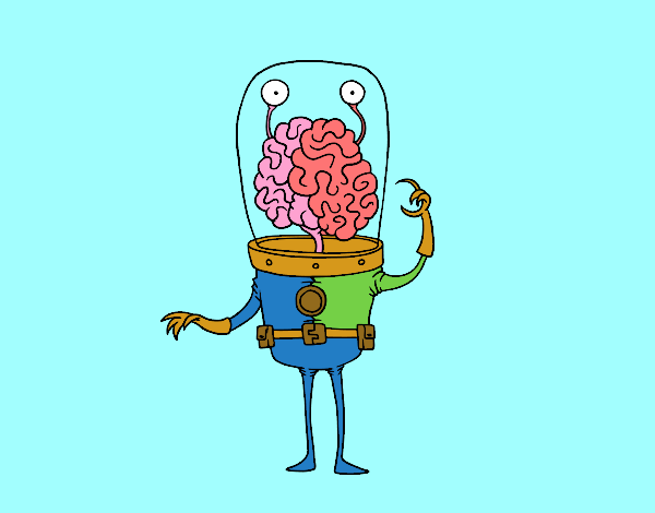 Dibujo Extraterrestre cerebro pintado por ZASCUACH