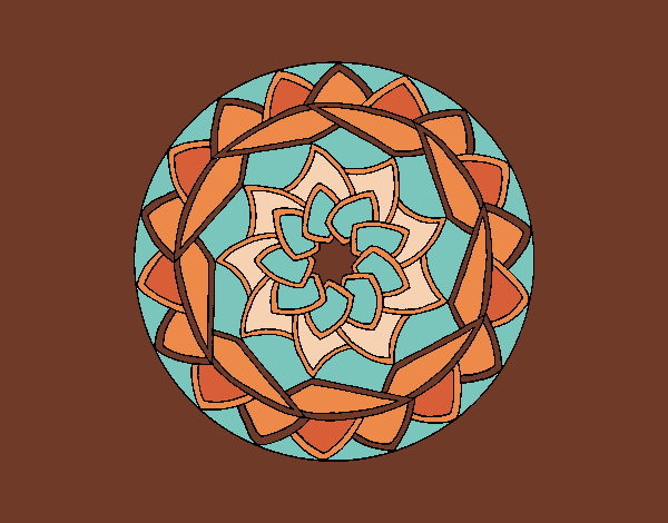 Dibujo Mandala 1 pintado por blanca