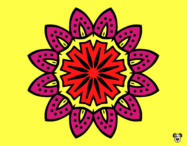 Dibujo Mandala con pétalos pintado por carlosvill