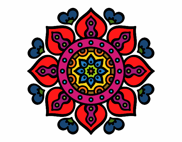 Dibujo Mandala corazones árabes pintado por nickvanega