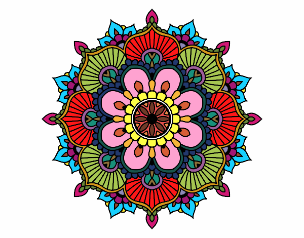 Dibujo Mandala destello floral pintado por nickvanega