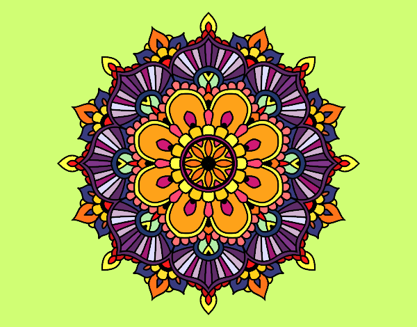 Dibujo Mandala destello floral pintado por sandrasobi